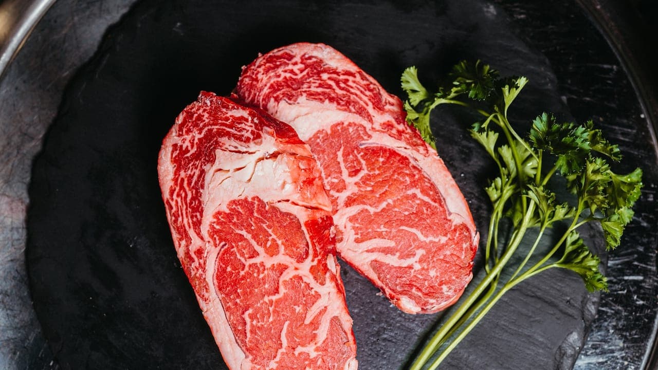 Various ground beef dishes including tacos, burgers, and stir fry